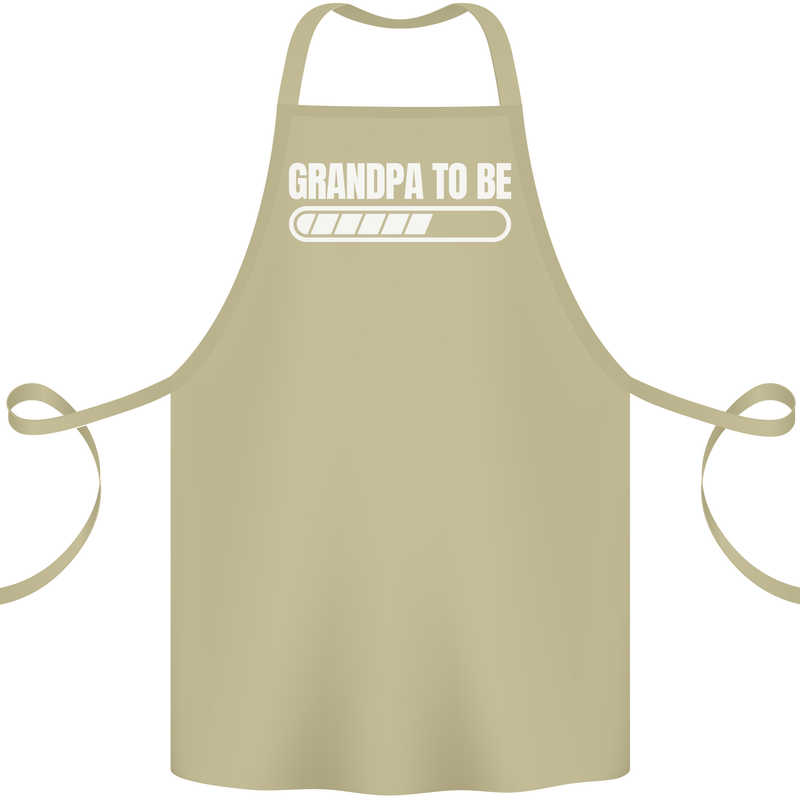 Grandpa to Be Newborn Baby Grandparent Cotton Apron 100% Organic Khaki