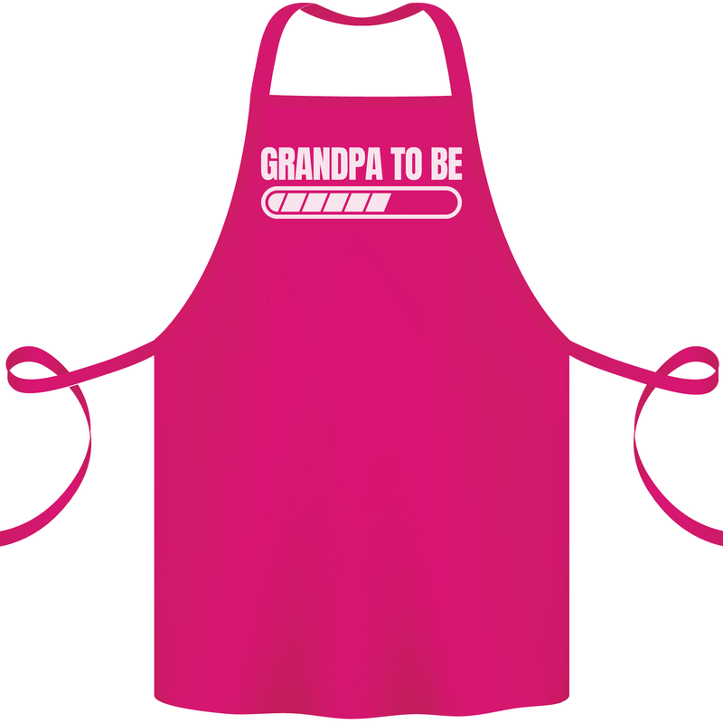 Grandpa to Be Newborn Baby Grandparent Cotton Apron 100% Organic Pink