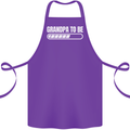 Grandpa to Be Newborn Baby Grandparent Cotton Apron 100% Organic Purple