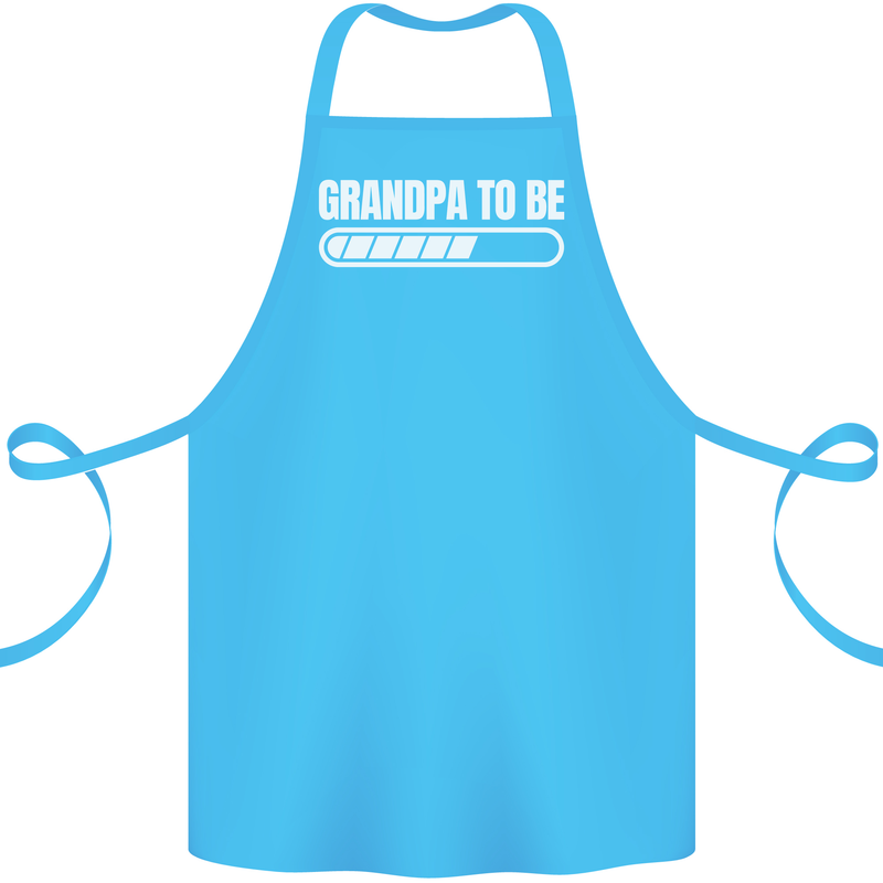 Grandpa to Be Newborn Baby Grandparent Cotton Apron 100% Organic Turquoise