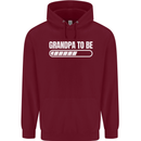 Grandpa to Be Newborn Baby Grandparent Mens 80% Cotton Hoodie Maroon