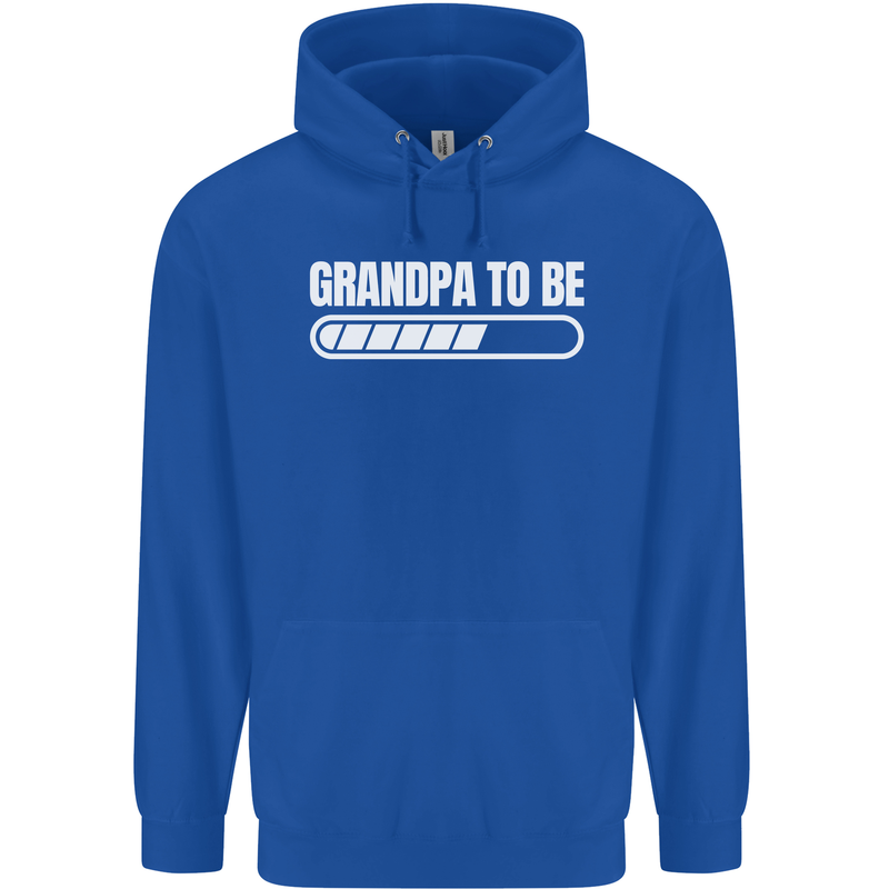 Grandpa to Be Newborn Baby Grandparent Mens 80% Cotton Hoodie Royal Blue