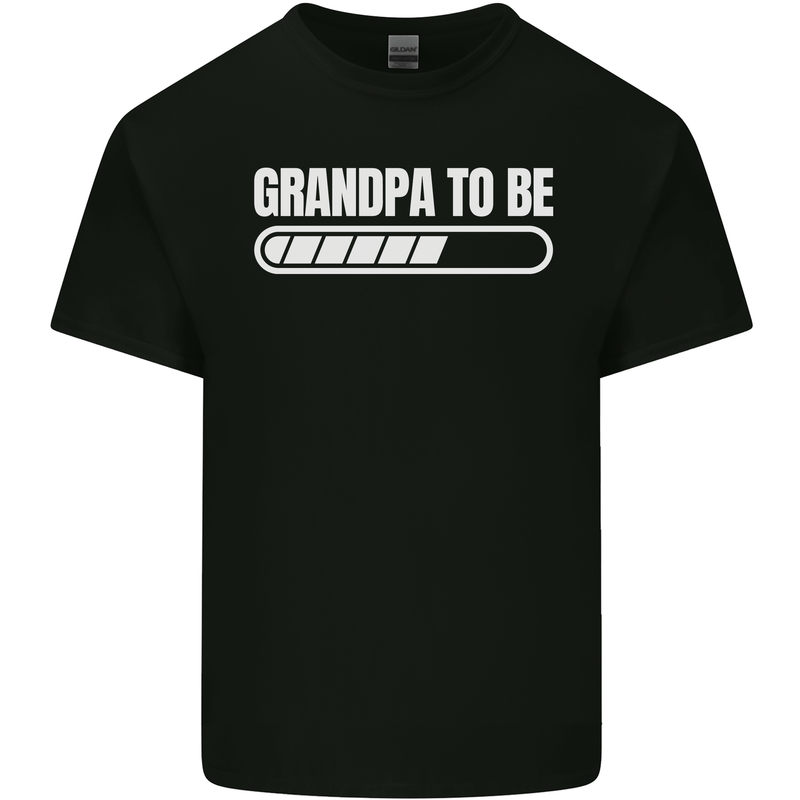 Grandpa to Be Newborn Baby Grandparent Mens Cotton T-Shirt Tee Top Black