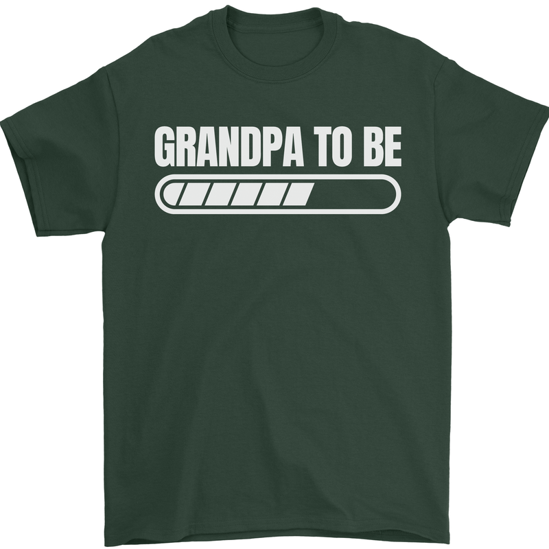 Grandpa to Be Newborn Baby Grandparent Mens T-Shirt Cotton Gildan Forest Green