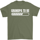 Grandpa to Be Newborn Baby Grandparent Mens T-Shirt Cotton Gildan Military Green