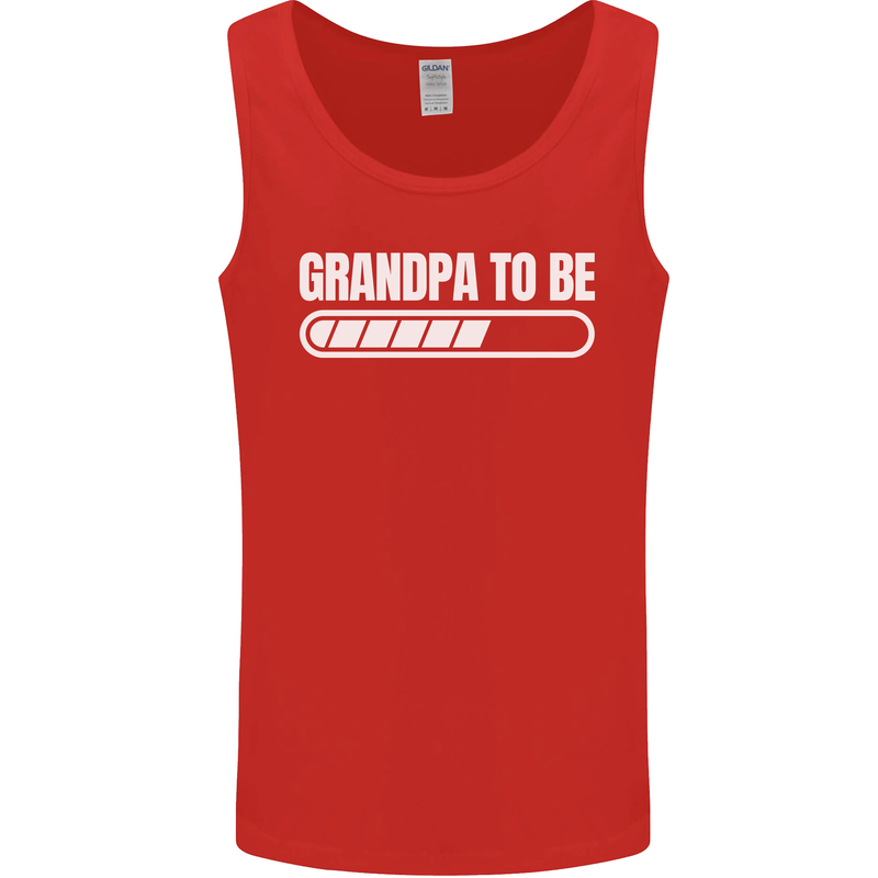 Grandpa to Be Newborn Baby Grandparent Mens Vest Tank Top Red