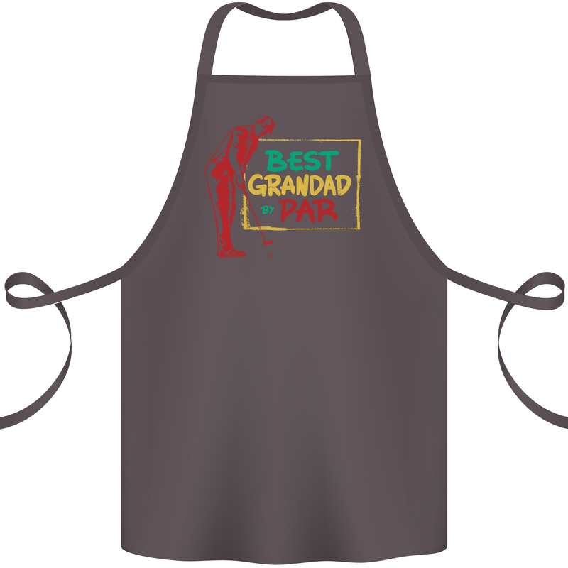 Grandparent's Day Best Grandad By Par Cotton Apron 100% Organic Dark Grey