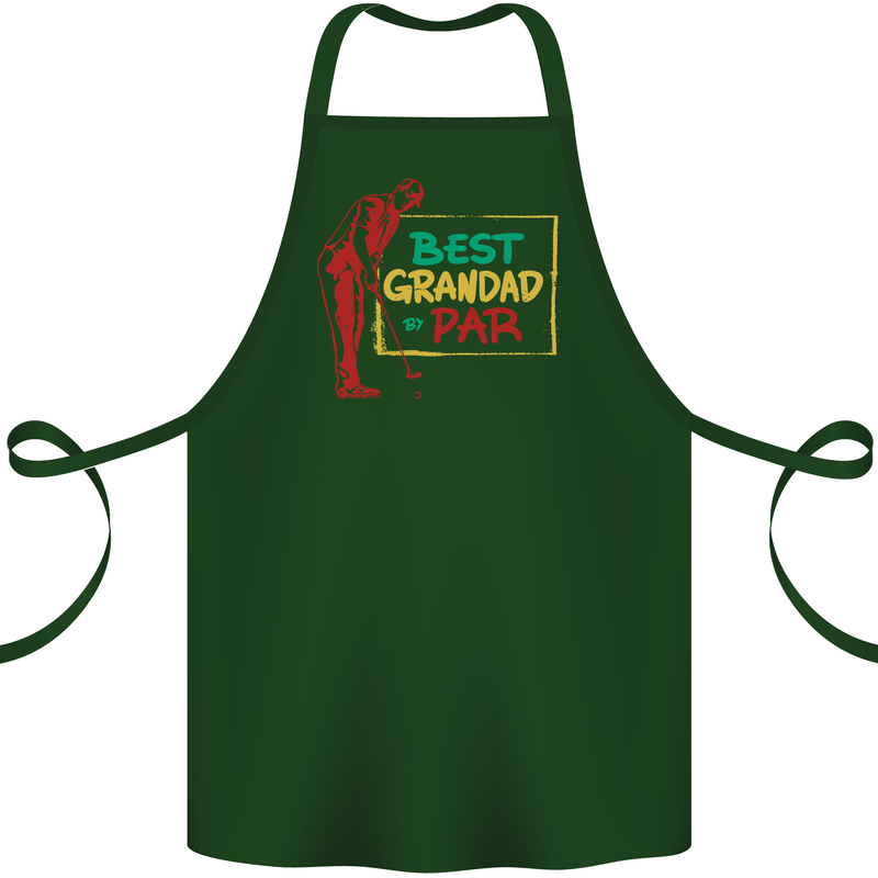 Grandparent's Day Best Grandad By Par Cotton Apron 100% Organic Forest Green