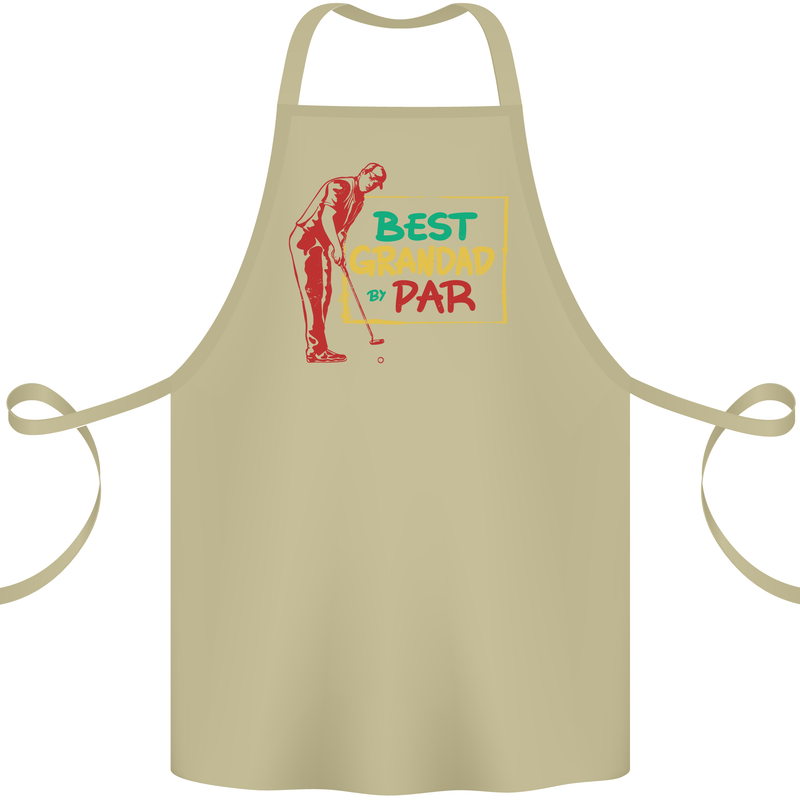 Grandparent's Day Best Grandad By Par Cotton Apron 100% Organic Khaki