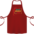 Grandparent's Day Best Grandad By Par Cotton Apron 100% Organic Maroon