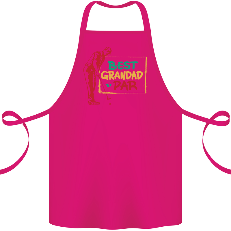 Grandparent's Day Best Grandad By Par Cotton Apron 100% Organic Pink
