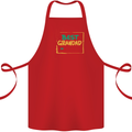 Grandparent's Day Best Grandad By Par Cotton Apron 100% Organic Red