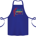 Grandparent's Day Best Grandad By Par Cotton Apron 100% Organic Royal Blue