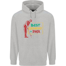 Grandparent's Day Best Grandad By Par Mens 80% Cotton Hoodie Sports Grey