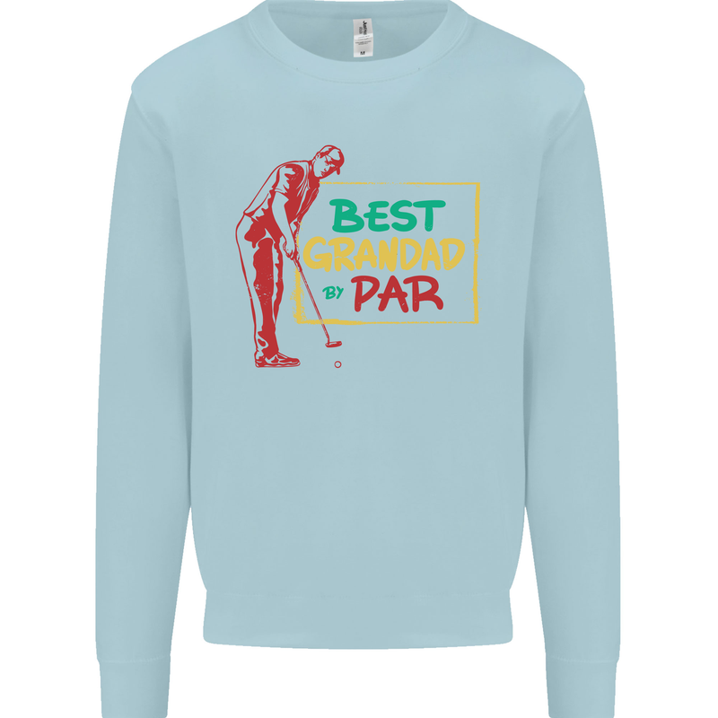Grandparent's Day Best Grandad By Par Mens Sweatshirt Jumper Light Blue