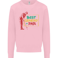 Grandparent's Day Best Grandad By Par Mens Sweatshirt Jumper Light Pink