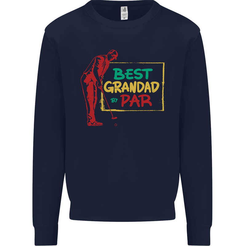 Grandparent's Day Best Grandad By Par Mens Sweatshirt Jumper Navy Blue