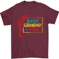 Grandparent's Day Best Grandad By Par Mens T-Shirt Cotton Gildan Maroon