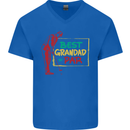 Grandparent's Day Best Grandad By Par Mens V-Neck Cotton T-Shirt Royal Blue