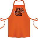 Grandparents Day Best Grandpa Ever Cotton Apron 100% Organic Orange