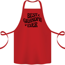 Grandparents Day Best Grandpa Ever Cotton Apron 100% Organic Red