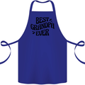 Grandparents Day Best Grandpa Ever Cotton Apron 100% Organic Royal Blue