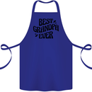 Grandparents Day Best Grandpa Ever Cotton Apron 100% Organic Royal Blue