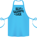 Grandparents Day Best Grandpa Ever Cotton Apron 100% Organic Turquoise