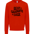 Grandparents Day Best Grandpa Ever Kids Sweatshirt Jumper Bright Red