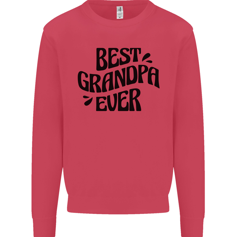 Grandparents Day Best Grandpa Ever Kids Sweatshirt Jumper Heliconia