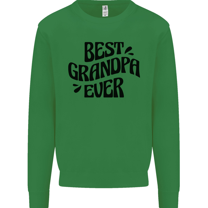 Grandparents Day Best Grandpa Ever Kids Sweatshirt Jumper Irish Green