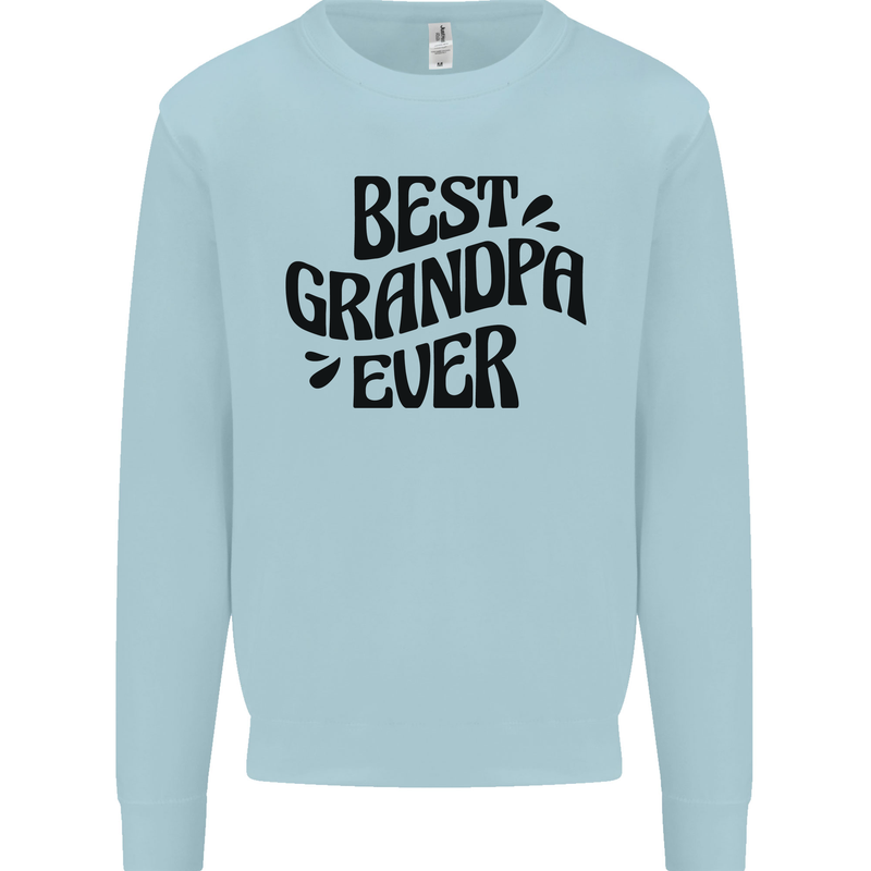 Grandparents Day Best Grandpa Ever Kids Sweatshirt Jumper Light Blue