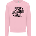 Grandparents Day Best Grandpa Ever Kids Sweatshirt Jumper Light Pink