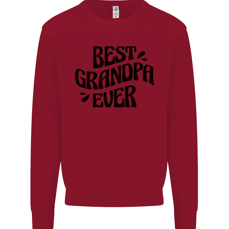 Grandparents Day Best Grandpa Ever Kids Sweatshirt Jumper Red