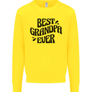 Grandparents Day Best Grandpa Ever Kids Sweatshirt Jumper Yellow