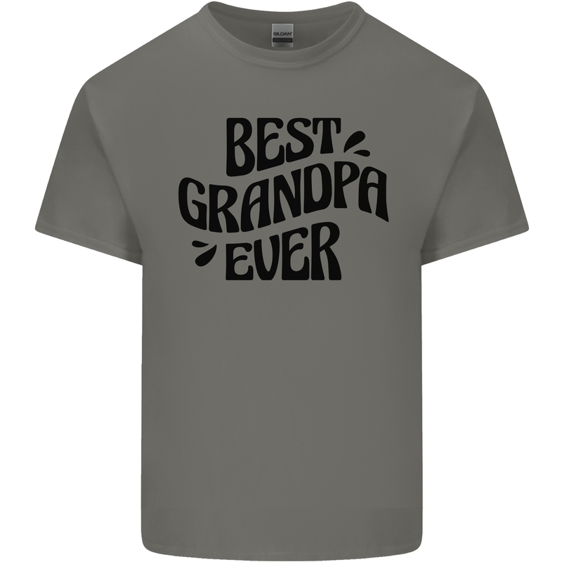Grandparents Day Best Grandpa Ever Kids T-Shirt Childrens Charcoal