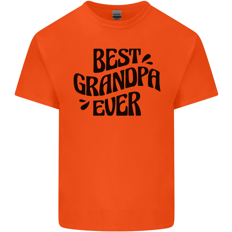 Grandparents Day Best Grandpa Ever Kids T-Shirt Childrens Orange