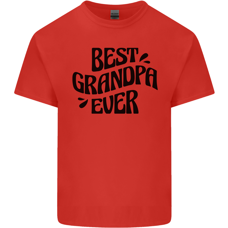 Grandparents Day Best Grandpa Ever Kids T-Shirt Childrens Red