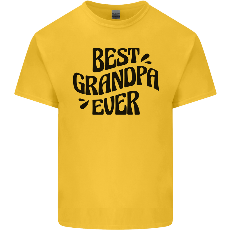 Grandparents Day Best Grandpa Ever Kids T-Shirt Childrens Yellow
