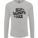 Grandparents Day Best Grandpa Ever Mens Long Sleeve T-Shirt Sports Grey