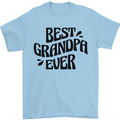 Grandparents Day Best Grandpa Ever Mens T-Shirt 100% Cotton Light Blue