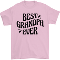 Grandparents Day Best Grandpa Ever Mens T-Shirt 100% Cotton Light Pink