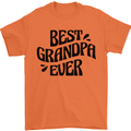 Grandparents Day Best Grandpa Ever Mens T-Shirt 100% Cotton Orange