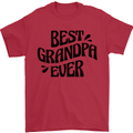 Grandparents Day Best Grandpa Ever Mens T-Shirt 100% Cotton Red