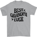 Grandparents Day Best Grandpa Ever Mens T-Shirt 100% Cotton Sports Grey
