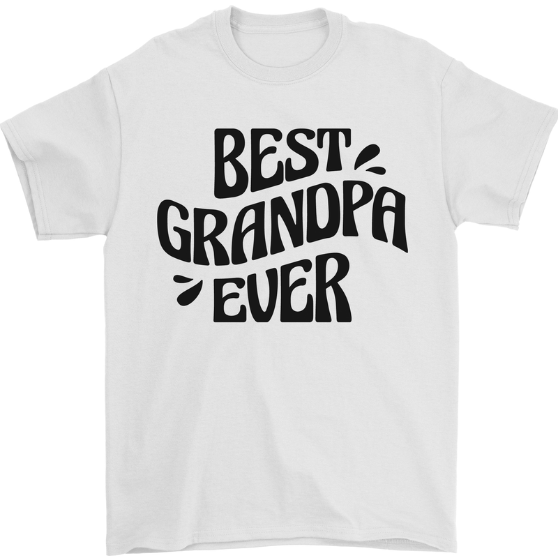 Grandparents Day Best Grandpa Ever Mens T-Shirt 100% Cotton White