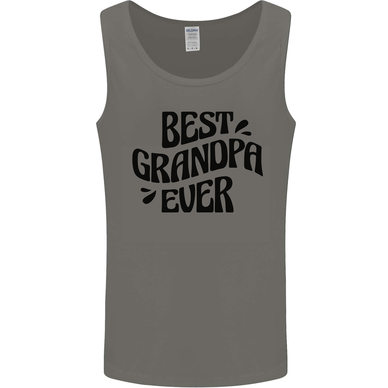 Grandparents Day Best Grandpa Ever Mens Vest Tank Top Charcoal