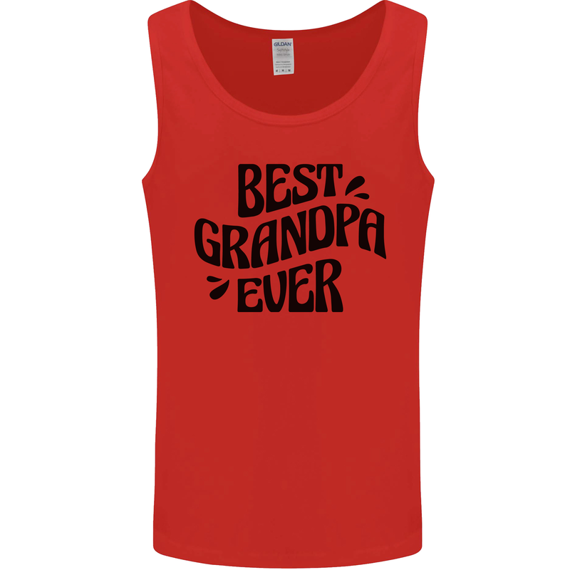 Grandparents Day Best Grandpa Ever Mens Vest Tank Top Red