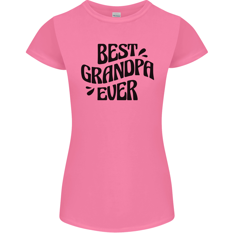 Grandparents Day Best Grandpa Ever Womens Petite Cut T-Shirt Azalea