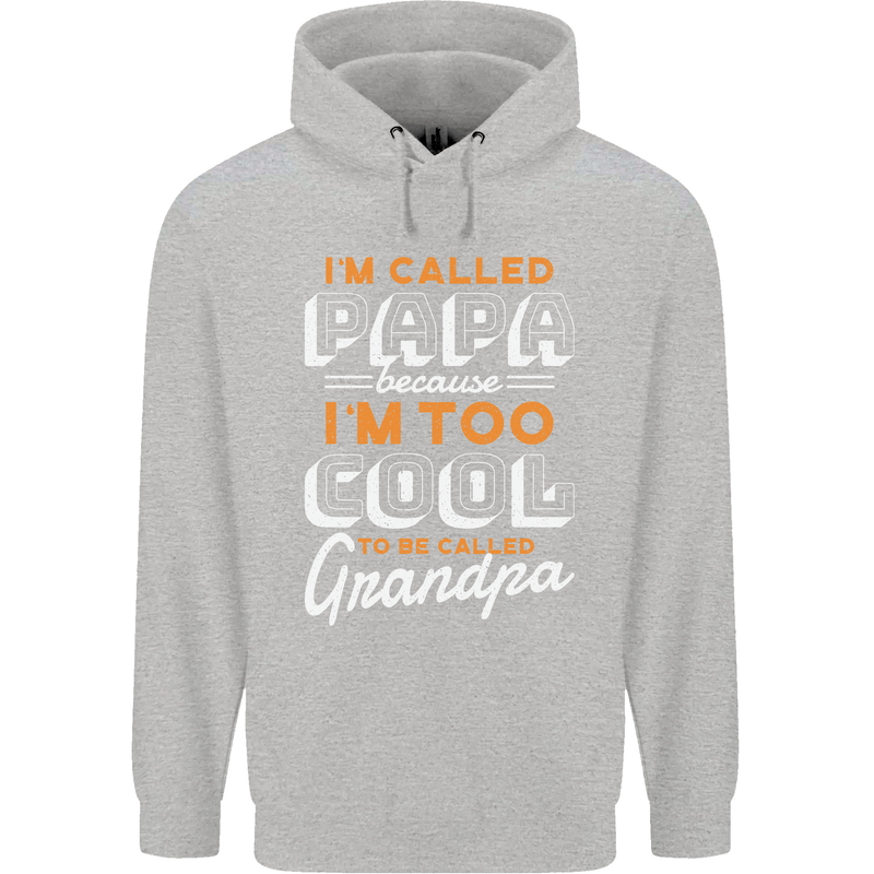Grandparents Day I'm Called Papa Childrens Kids Hoodie Sports Grey
